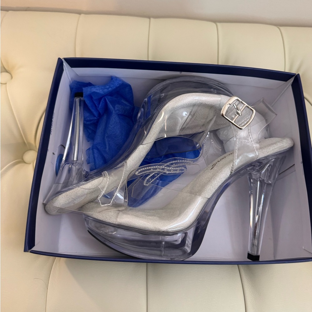 Elegant Clear High Heel Sandals